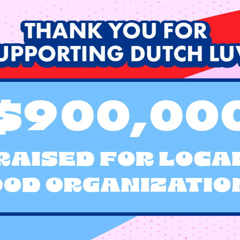 Dutch Luv graphic that says thank you for your support!