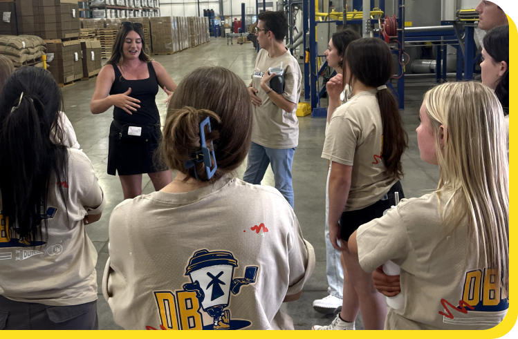 Picture of Interns touring a Roasting Facility