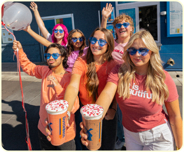 group of broistas in front of dutch bros