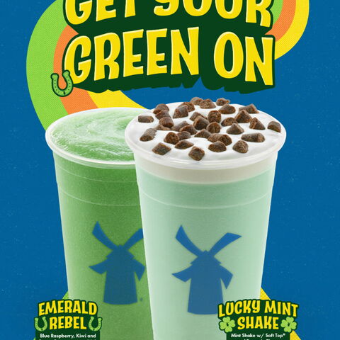 get your green on, emerald rebel and lucky mint shake